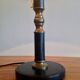 Great lamp to ask  brass, leather and paper 1950