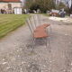 4 chaises vintage chrome et skai marron clair