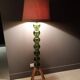 Lampadaire vintage en corde et boules de verre