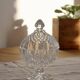 Antique crystal bonbonnière on a pedestal – Cut decoration