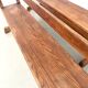 Pair of communal benches in solid oak, 1950s.
