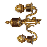 Wall light with lights and lion heads