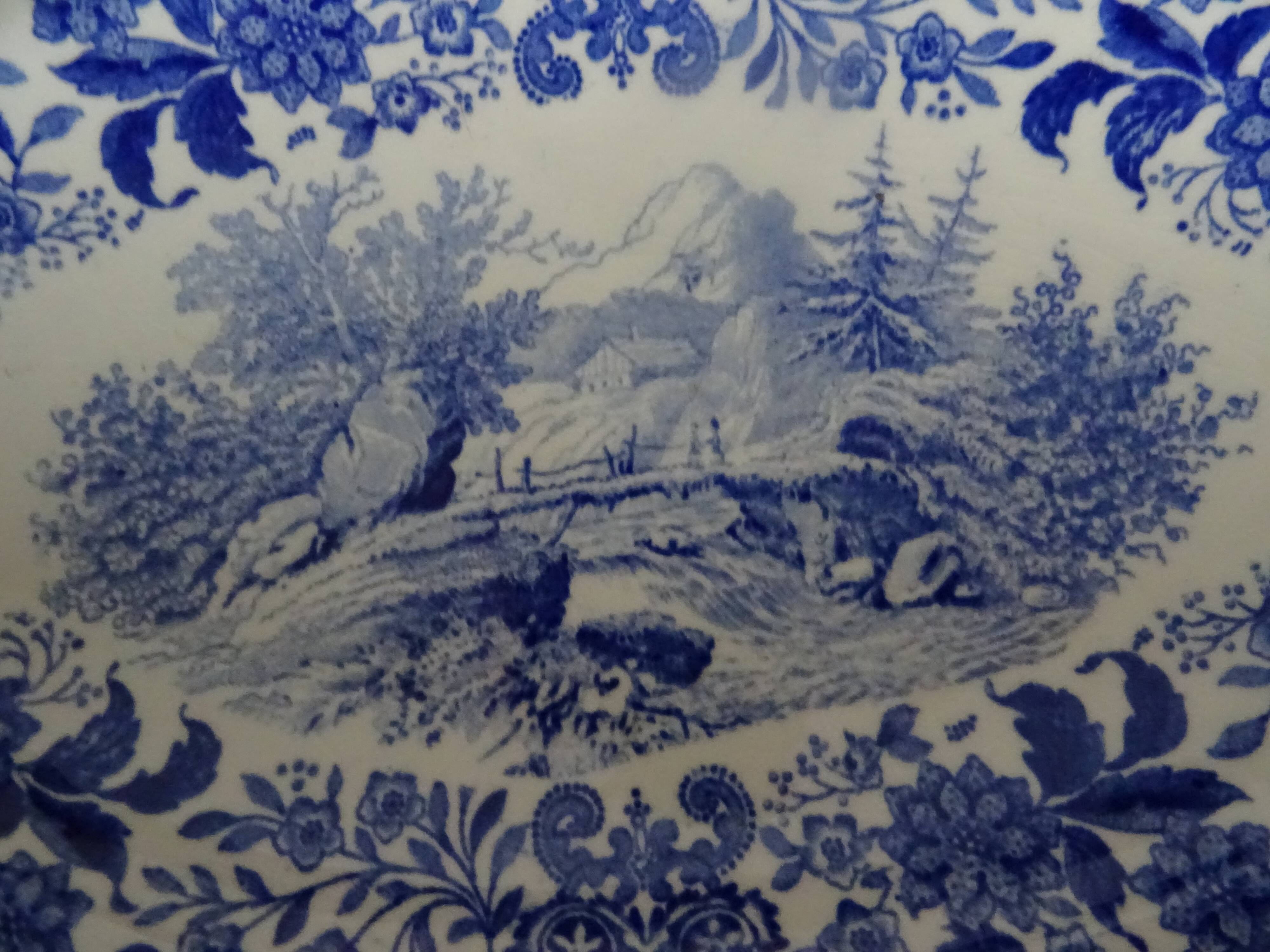 3 dishes raviers Villeroy & Boch antique earthenware 366112 Burgenland Blue