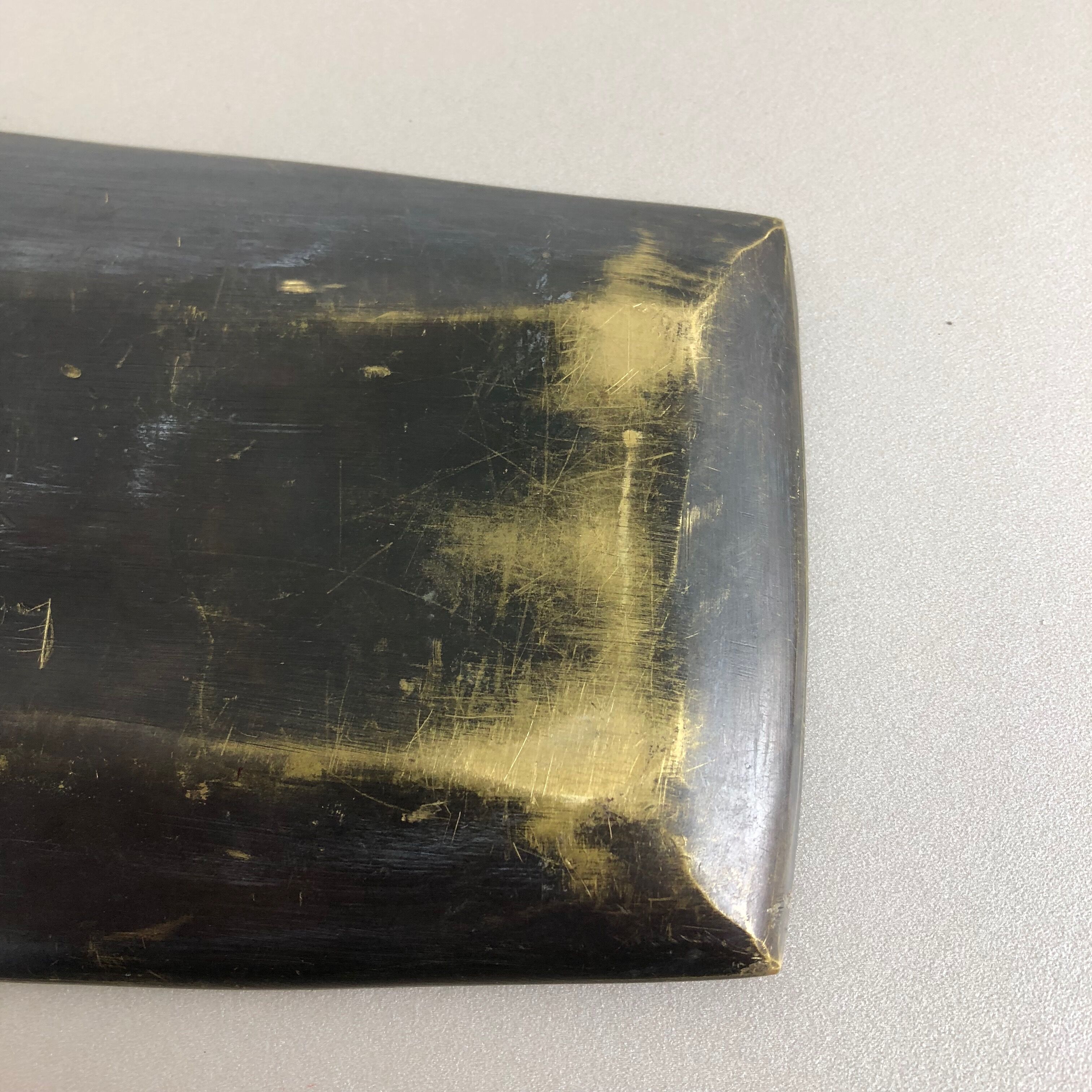 Heavy Large Brass Shell Plate Desk Element Hagenauer Era, Austria, 1950s