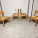 Set of 4 Luigi Gorgoni chairs 1980