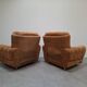 Pair of Czech TON Armchairs, 1985, Mid-Century Upholstered Lounge Chairs
