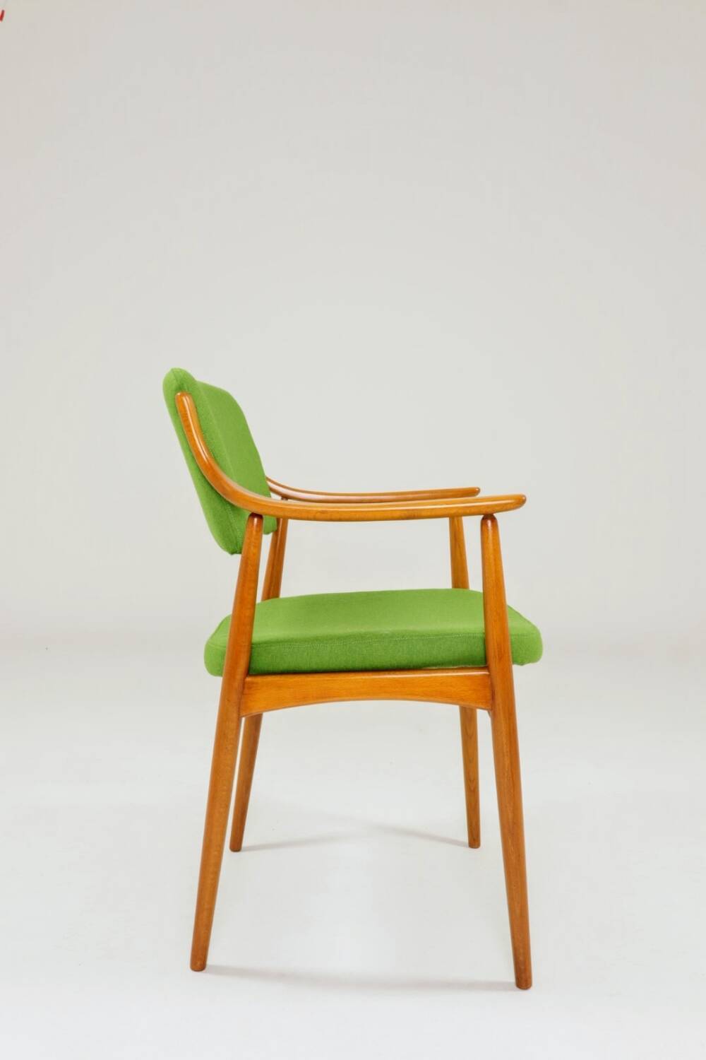 Vintage green wool office chair 1970