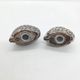 Pair of silver-plated metal bird salt and pepper shakers