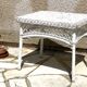 Table basse de jardin rotin vintage