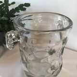 Crystal champagne bucket. Crystal of French Island.  Design and modern.  1960s
