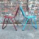Lot de 6 chaises vintage JYM, meubles sièges industriels