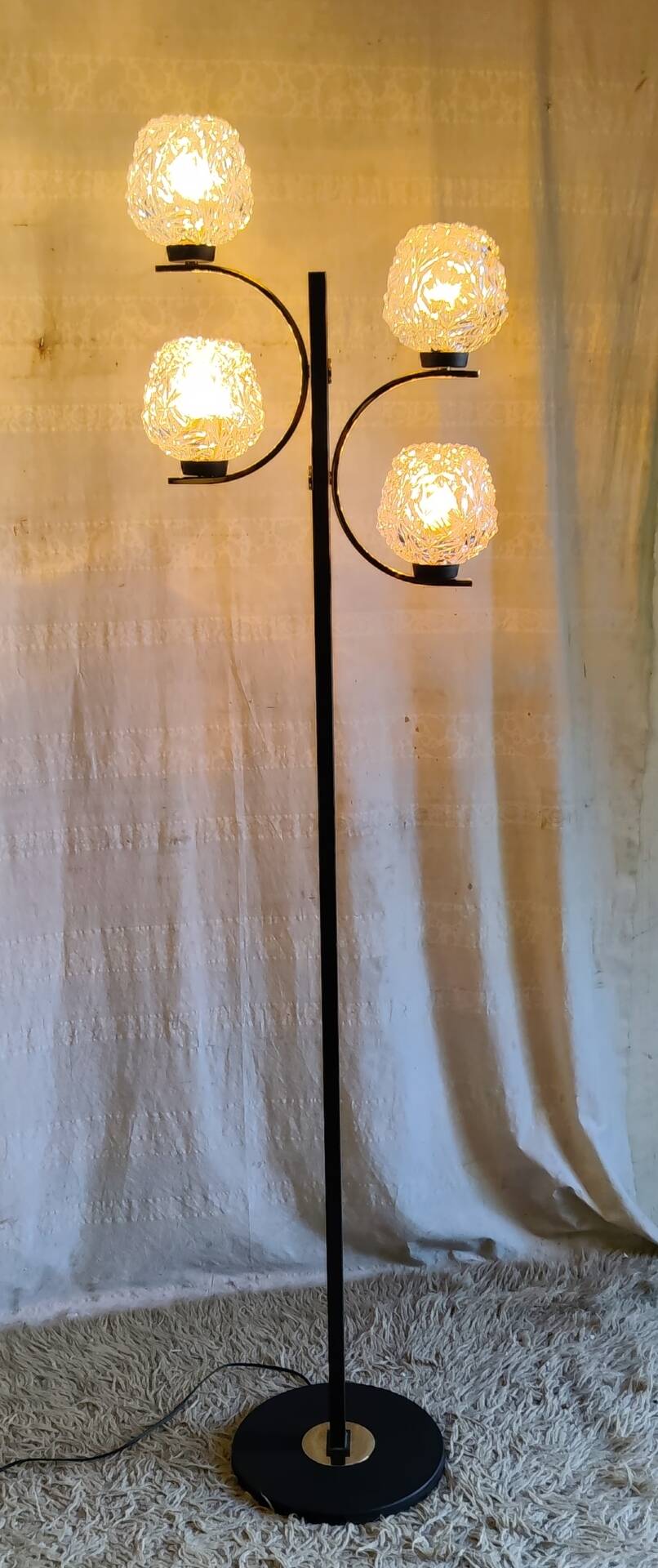 Lampadaire 4 feux style moderniste - années 50/60