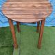 Round solid wood table
