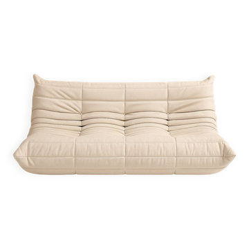 Togo 3-seater Ivory white Roset Michel Ducaroy