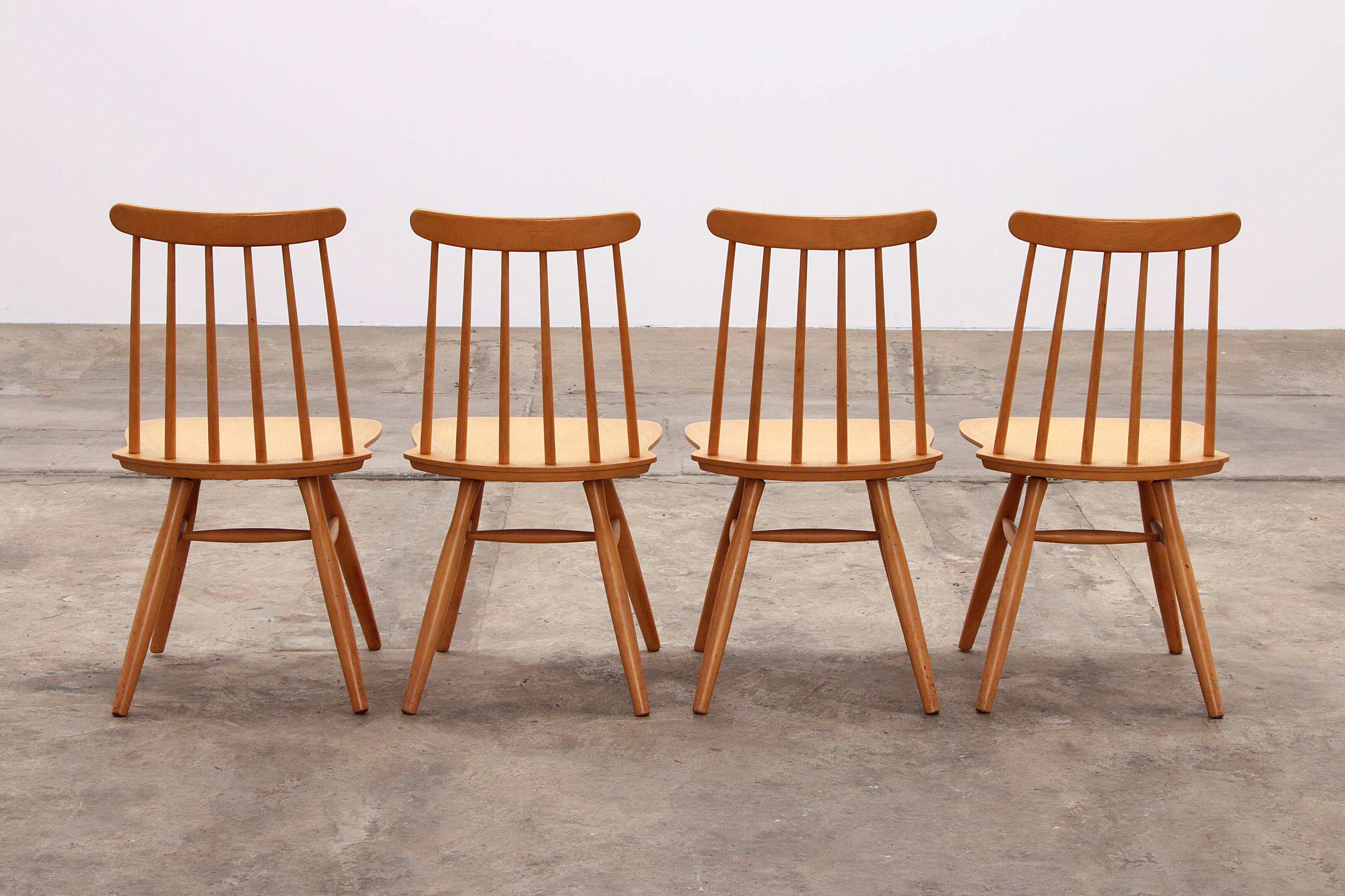 4 Dining room chairs made by Asko, 1960 Finland