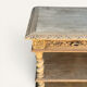 Console chêne brut massif décor végétal sculpté fin XIXe