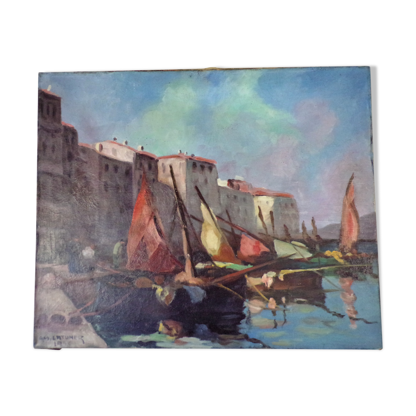 Signed oil on sea canvas