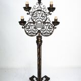 Rare Italian Brutalist floor lamp by Longobard. Italy 1970s