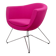 Fauteuil Profim Sorriso 10V en tissu rose et métal chromé