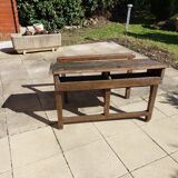 double school desk from the 1950s