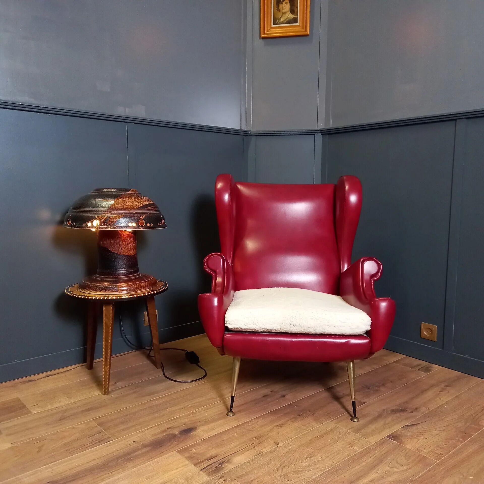 Chaise lounge vintage italienne