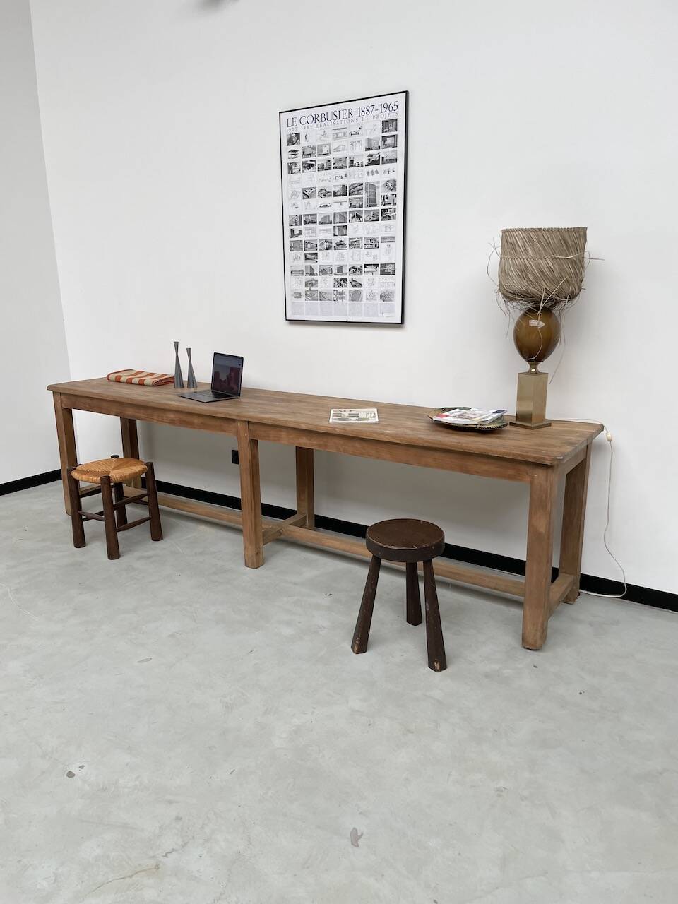 Oak console farm table 3m