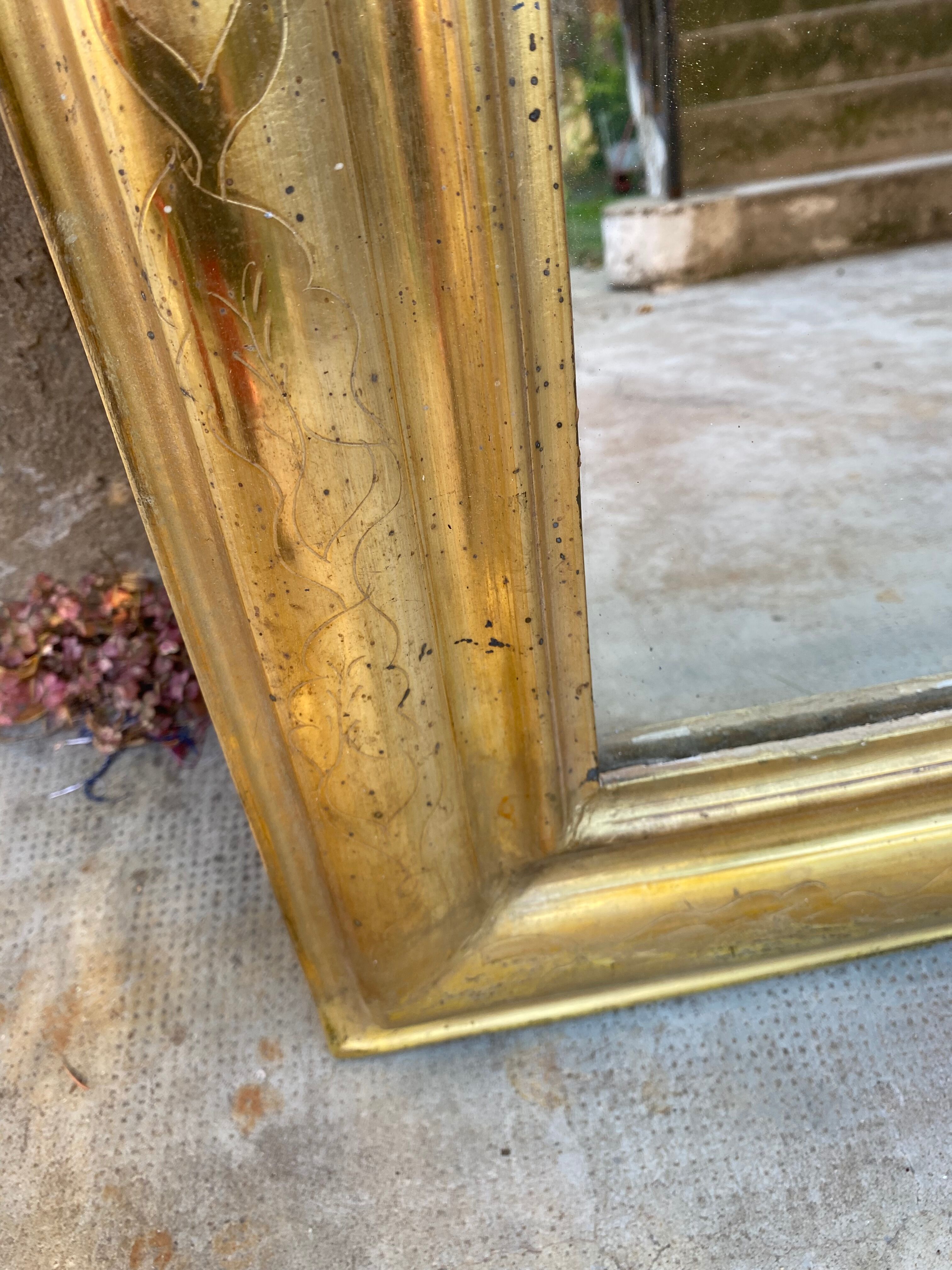 Mirror louis Philippe gilded 108 x71