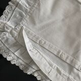 Lot de 3 taies en coton brodés main