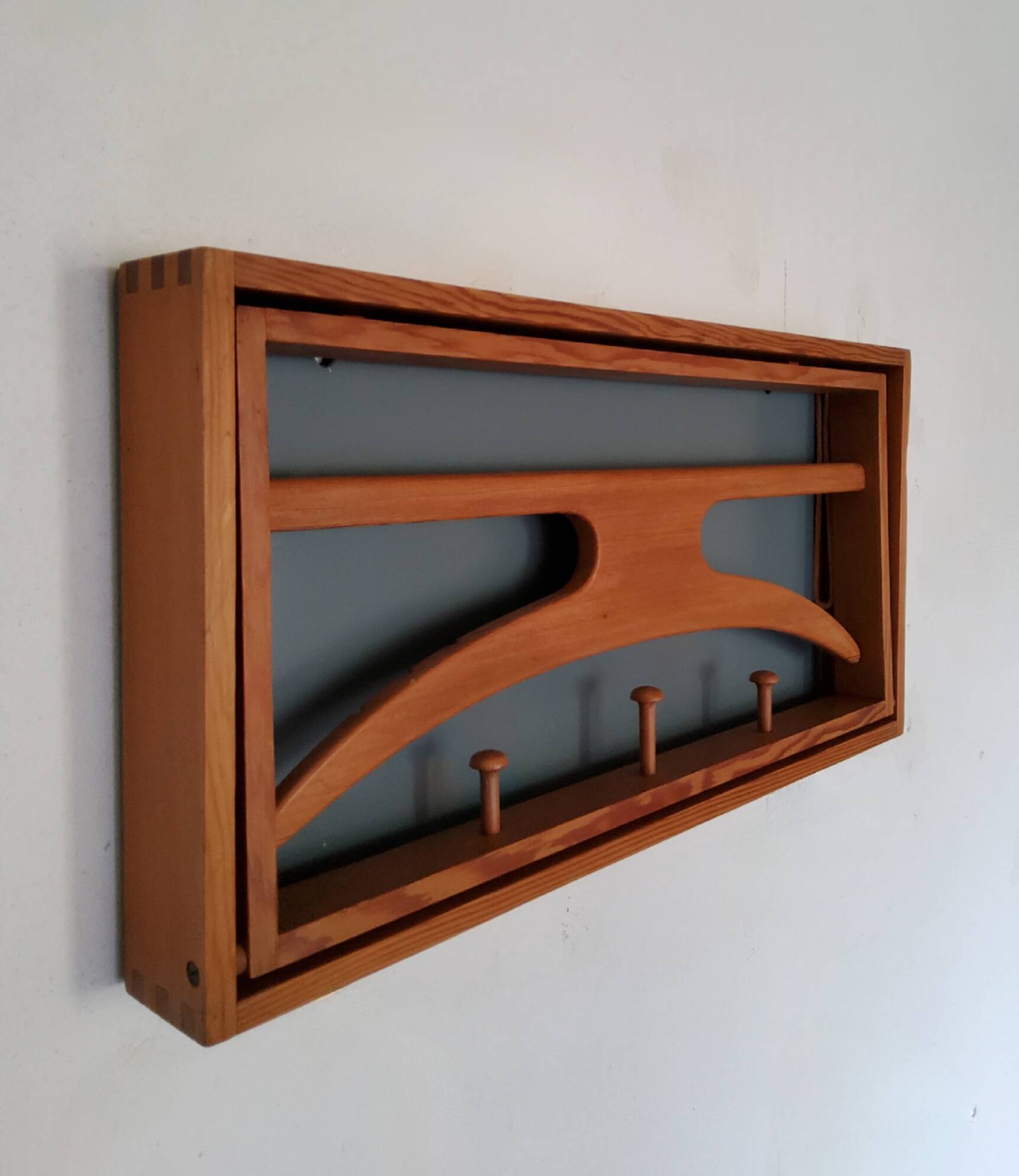 Scandinavian coat rack in solid teak Denmark 1960s