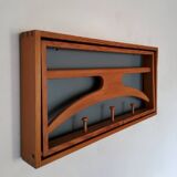 Scandinavian coat rack in solid teak Denmark 1960s