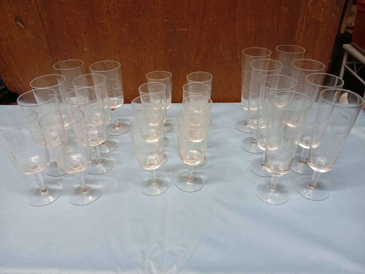 Vintage stemmed glasses