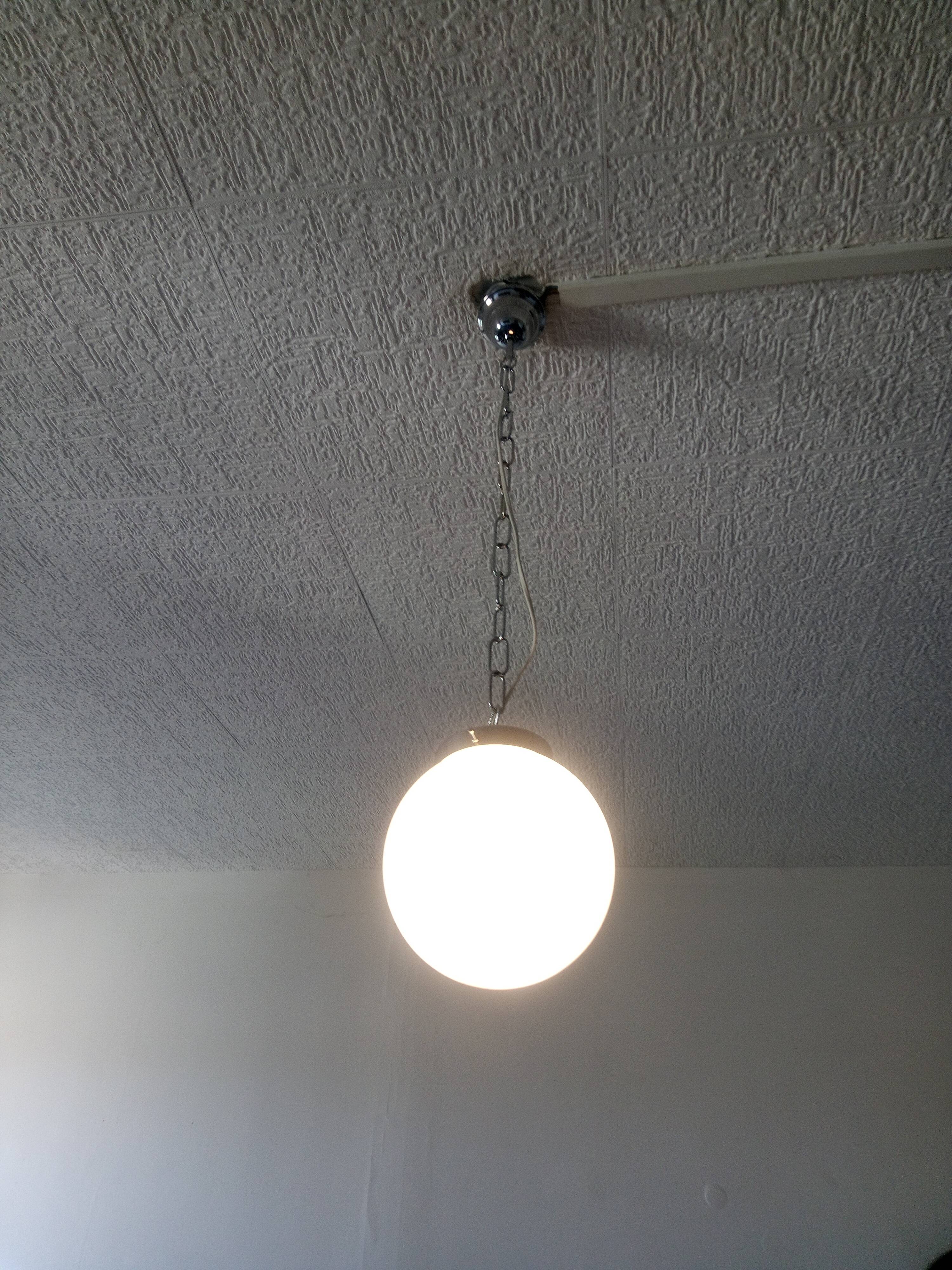 White opaline globe bistro pendant light