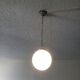 Suspension bistrot globe opaline blanche