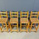 Vintage oak and papercord bar stools, 1960s - vintage bar stools