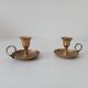 Vintage brass hand candle holder