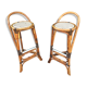 Bamboo and rattan bar stool