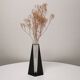 Postmodern metal and glass vase