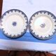 Assortment of 6 old blue flat plates