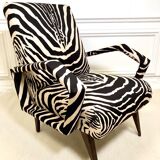 Vintage 50s zebre armchair