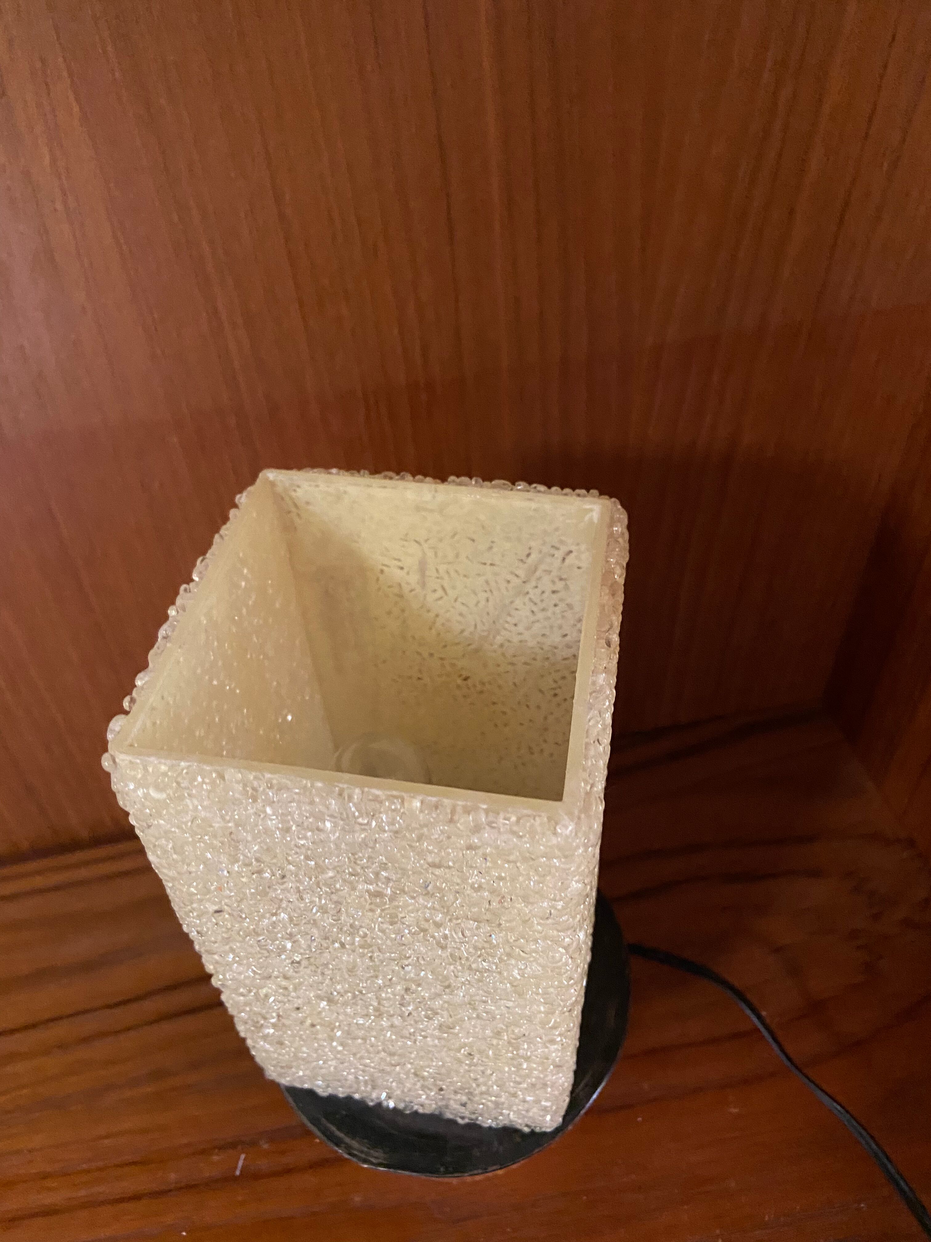 Teak lamp and perspex 60s