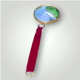 Antique hanging "witch's eye" convex mirror