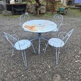 Wrought iron garden furniture