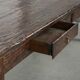 Large rustic dining table made of atmospheric elm wood with fine details