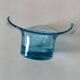 Open-edged bubble glass bowl