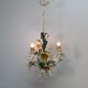Hanging lamp in metal. 3 lights. Vintage 1960s.