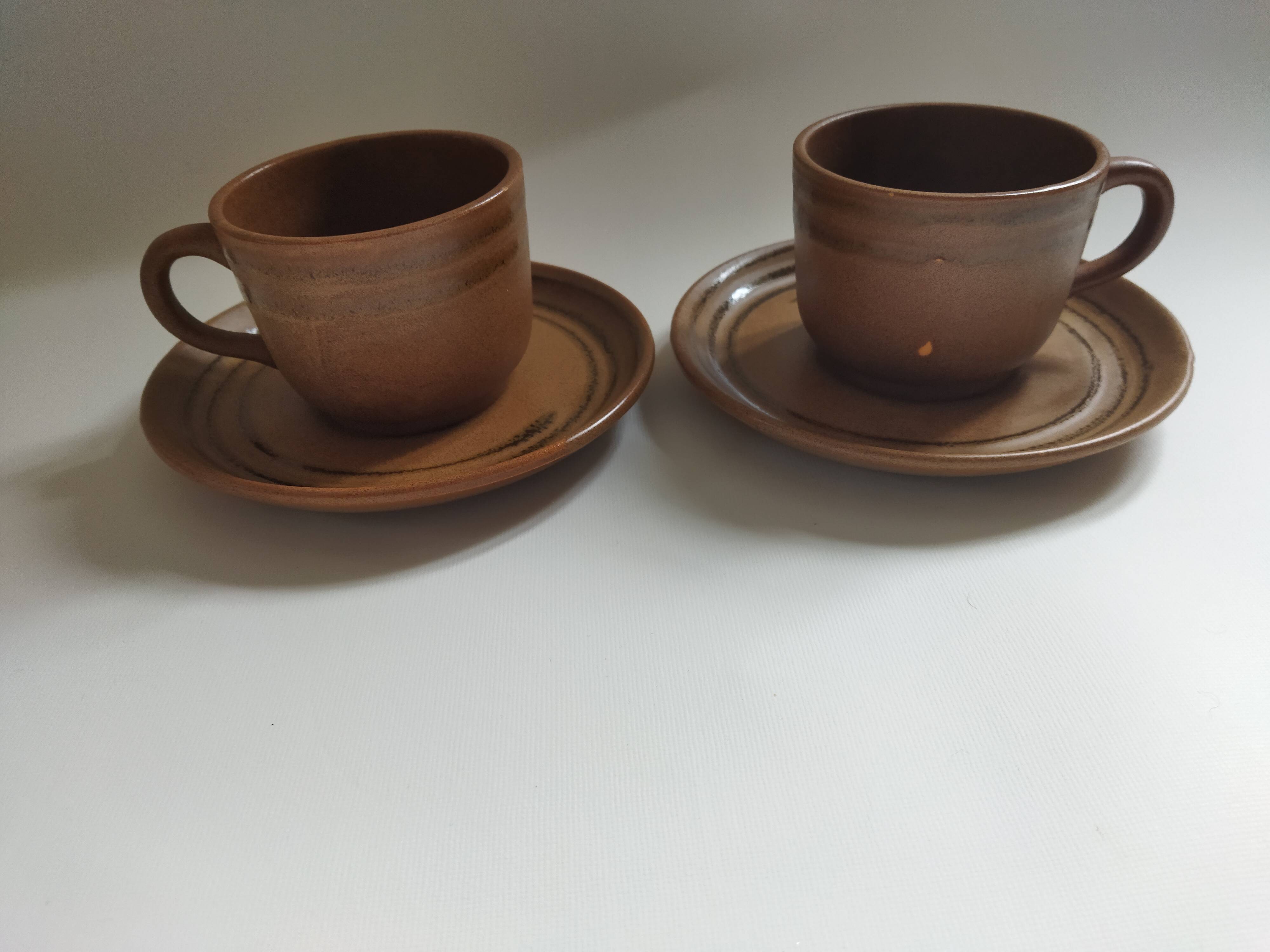 Sarreguemines "Savoie" coffee cups