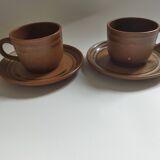 Sarreguemines "Savoie" coffee cups