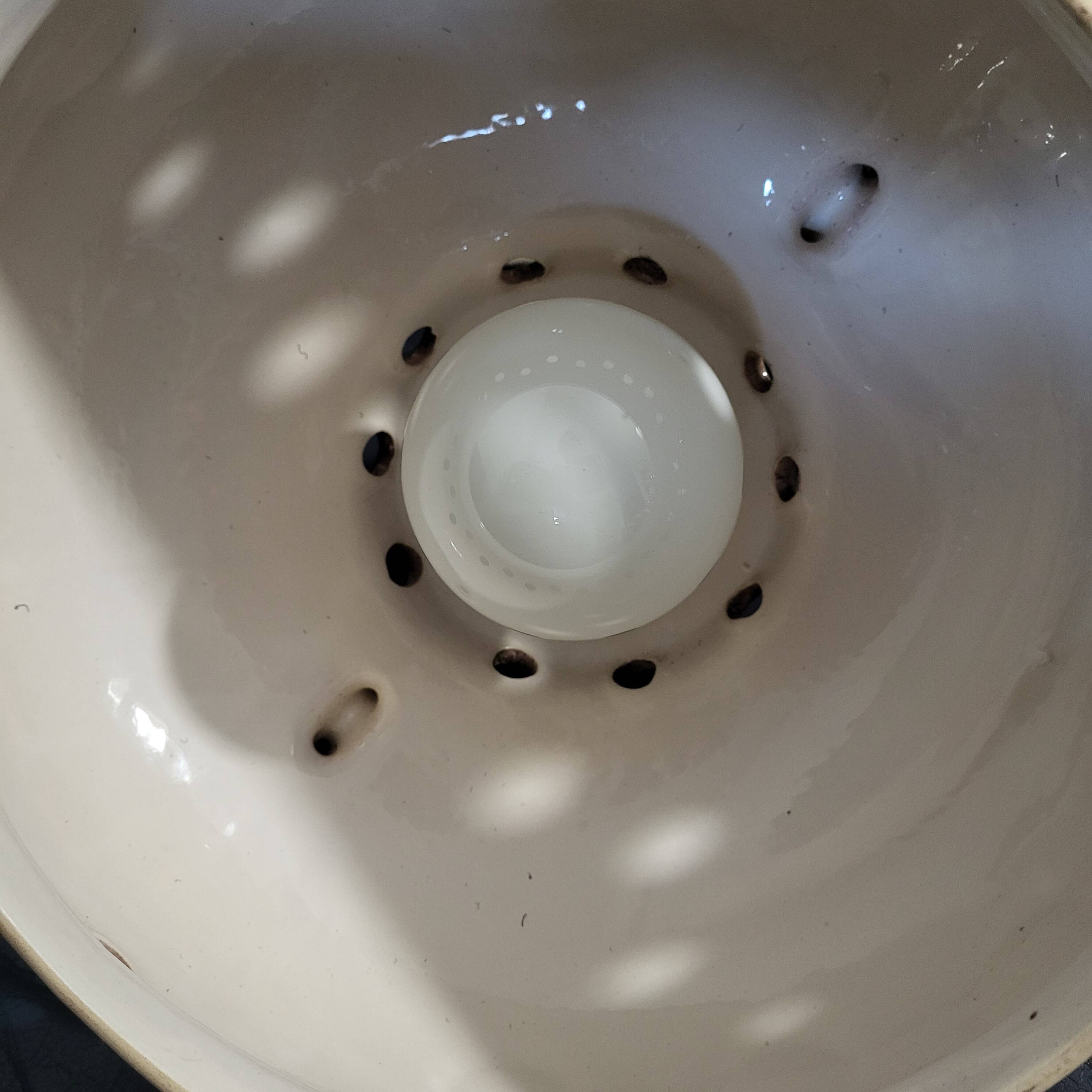 Glazed ceramic pendant light, West Germany 1960-70