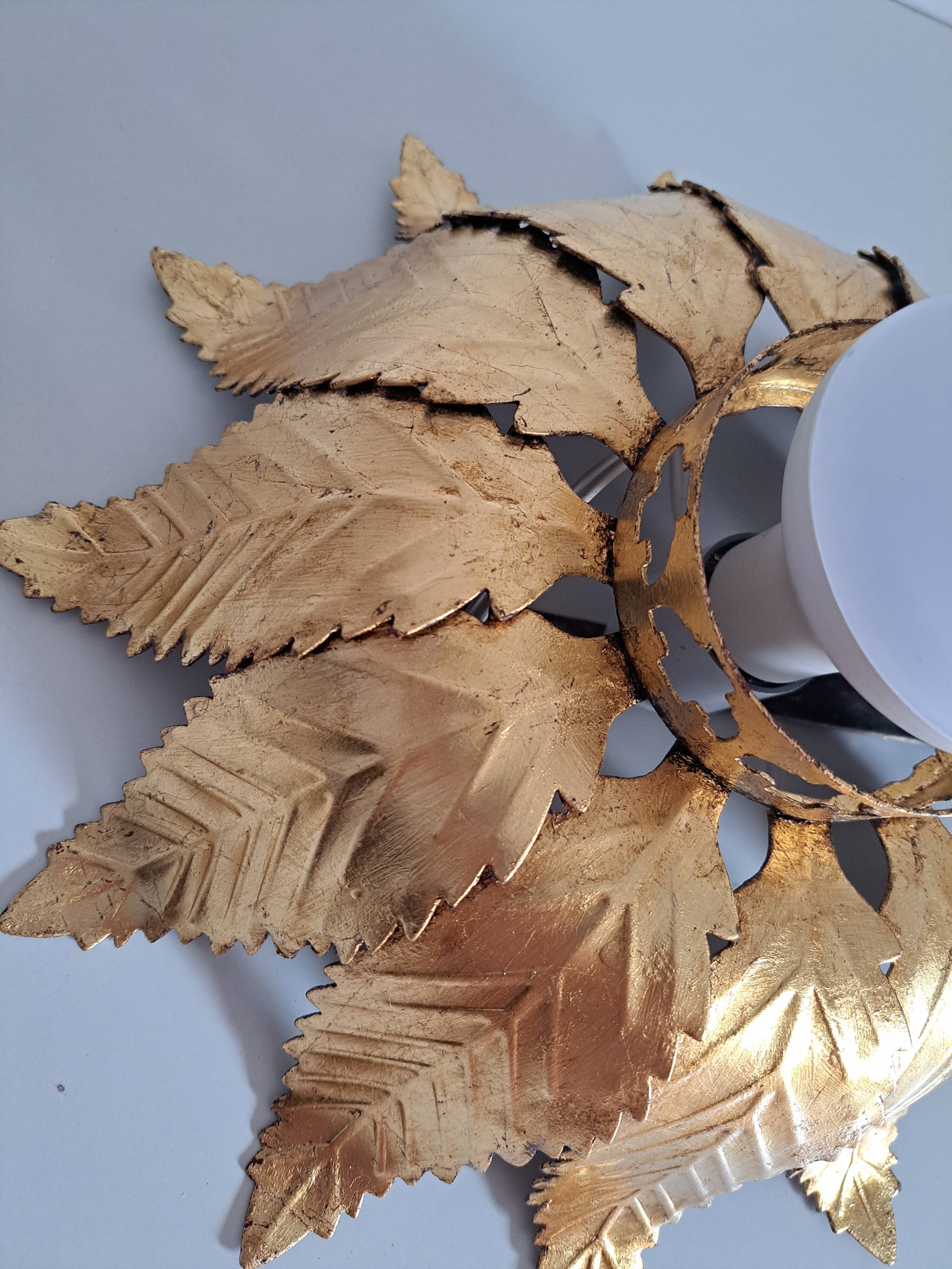 Gold metal ceiling light