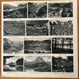 Old map of the Nouvelle-Aquitaine and Pyrenees region from 1945